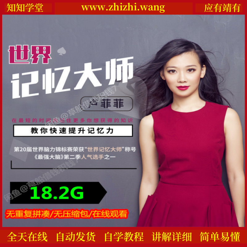 超全卢菲菲思维导图快速阅读记忆宫殿记忆力法训练视频教程-靖家知知网