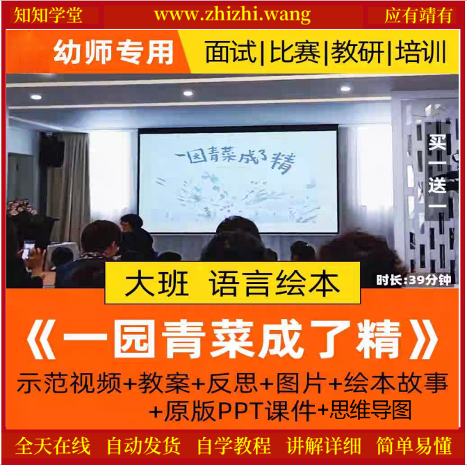 大班语言公开课《一园青菜成了精》-靖家知知网